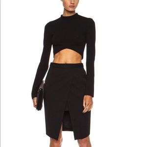 Barbara Bui black asymmetrical skirt